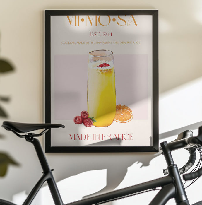 French Sunrise Sip - Nazma Khokhar Framed Art | Home or Office Art