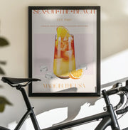 Tropical Sunset Sip - Nazma Khokhar Framed Art | Home or Office Art