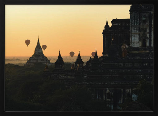 Sunrise in Bagan Framed Art Marco Tagliarino | Home or Office Art