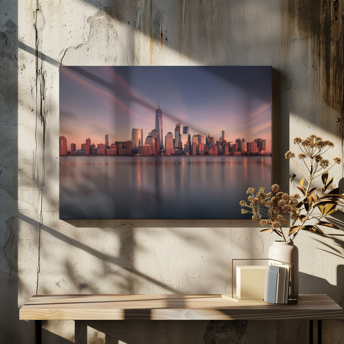 Lower Manhattan at dusk - Wei (David) Dai Framed Art | Home or Office Art