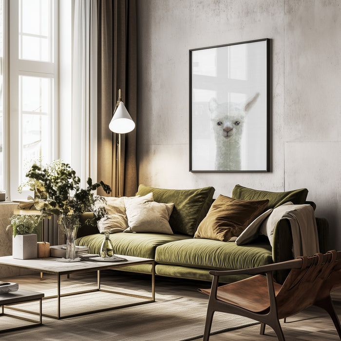 Llama Framed Art Pictufy Studio II | Home or Office Art