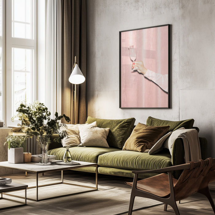 Here's To Pink 02 - Pictufy Studio III Framed Art | Home or Office Art
