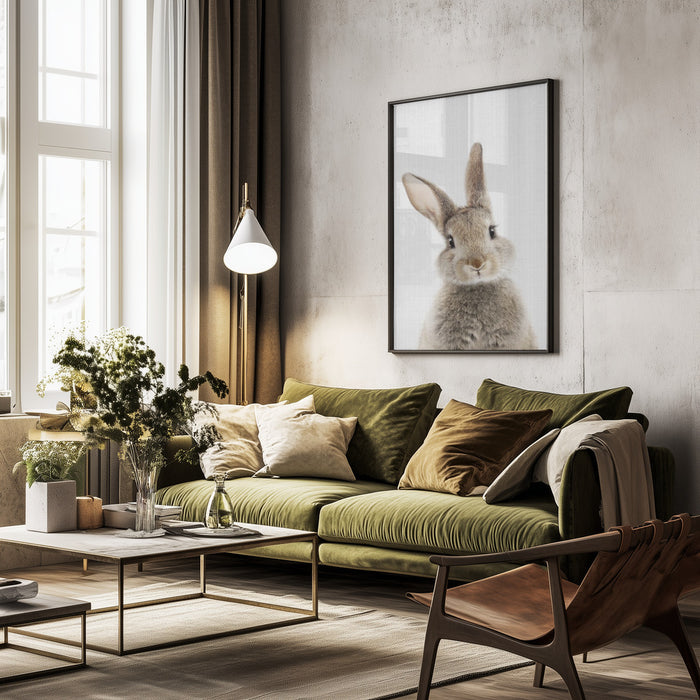 Peekaboo Bunny Framed Art Lola Peacock | Home or Office Art