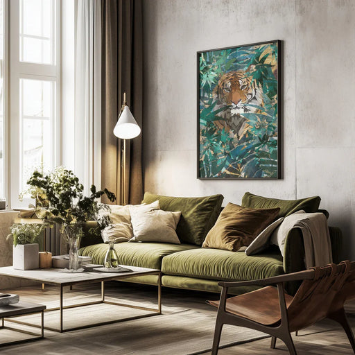 Tiger in the jungle 2 Framed Art Sarah Manovski | Home or Office Art