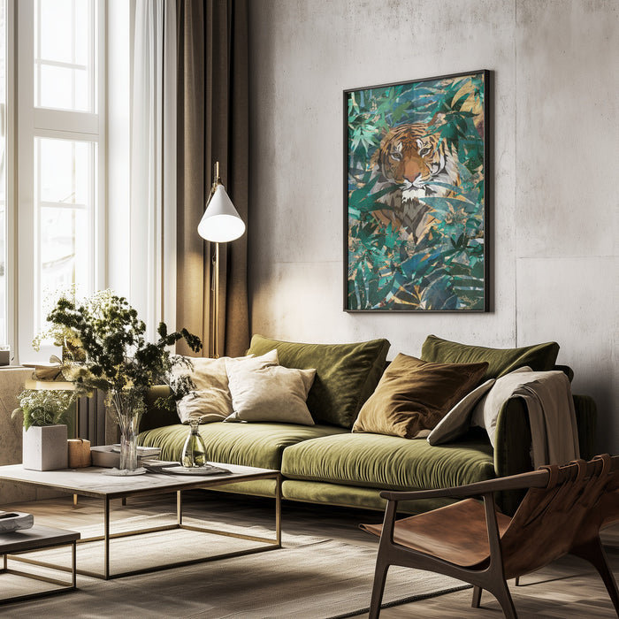 Tiger in the jungle 2 Framed Art Sarah Manovski | Home or Office Art