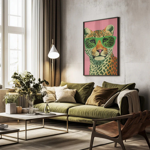 Leo With Glasses Framed Art Treechild | Home or Office Art