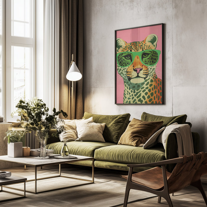 Leo With Glasses Framed Art Treechild | Home or Office Art