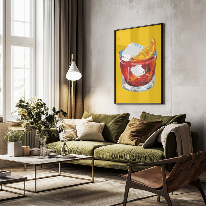 Negroni Sunshine Yellow - Alice Straker Framed Art | Home or Office Art