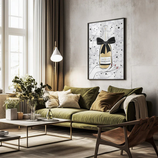 Holding Champagne - Martina Framed Art | Home or Office Art