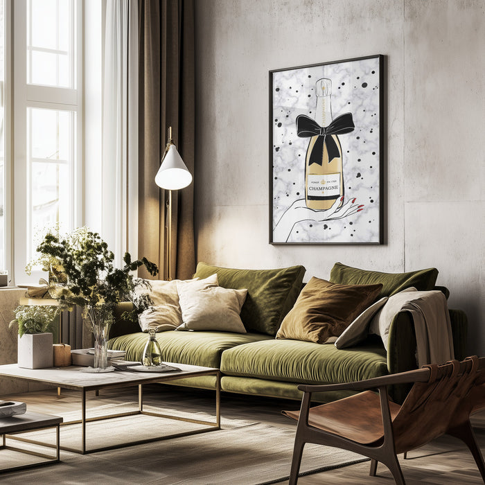 Holding Champagne - Martina Framed Art | Home or Office Art