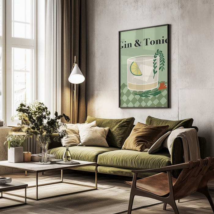 Gin & Tonic - Miho Art Studio Framed Art | Home or Office Art