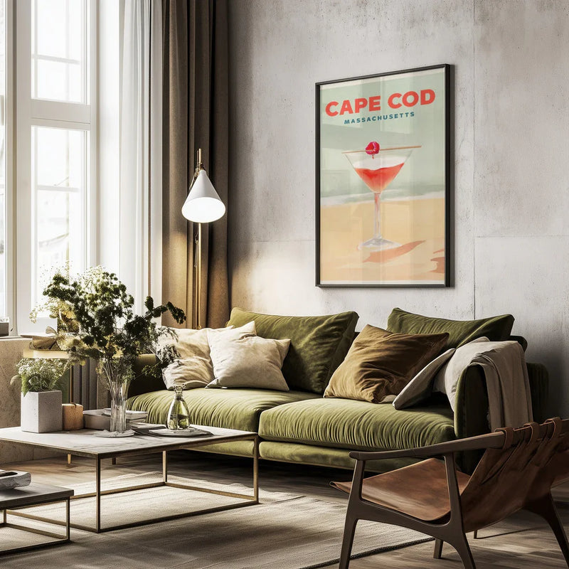 Cape Cod Cocktail Tall Poster - The Whiskey Ginger Framed Art | Home or Office Art