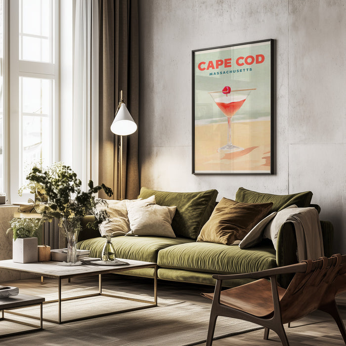 Cape Cod Cocktail Tall Poster - The Whiskey Ginger Framed Art | Home or Office Art