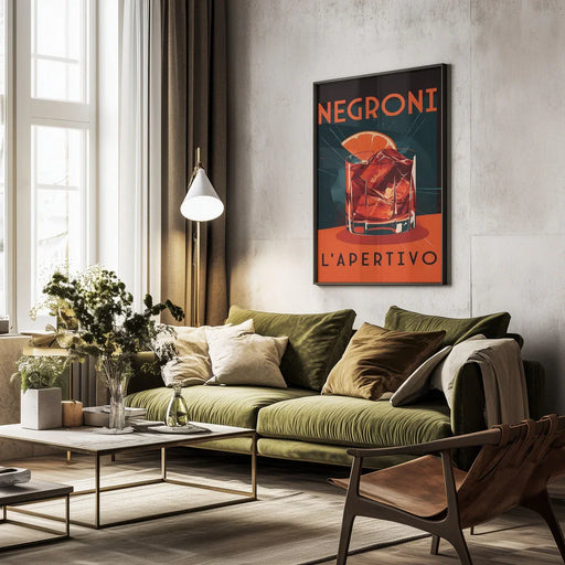 Negroni L&#039; Apertivo - Andreas Magnusson Framed Art | Home or Office Art