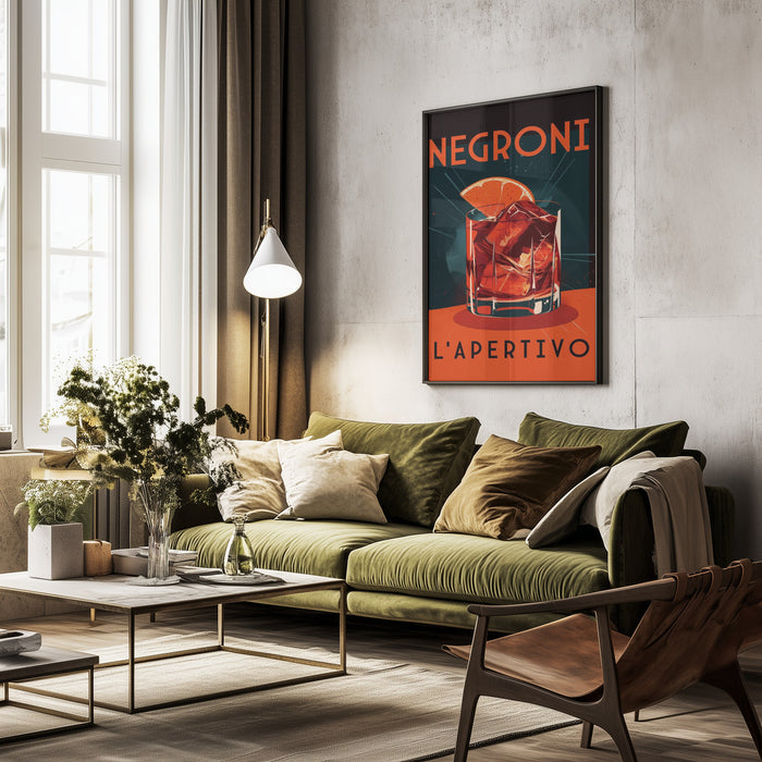 Negroni L&#039; Apertivo - Andreas Magnusson Framed Art | Home or Office Art