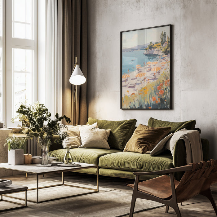 Sunny Beach Day - Melloi Art Prints Framed Art | Home or Office Art
