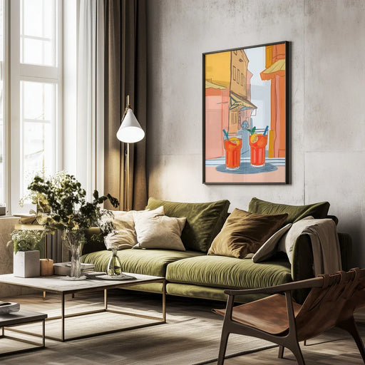Two Aperols Please! - Uma Gokhale Framed Art | Home or Office Art
