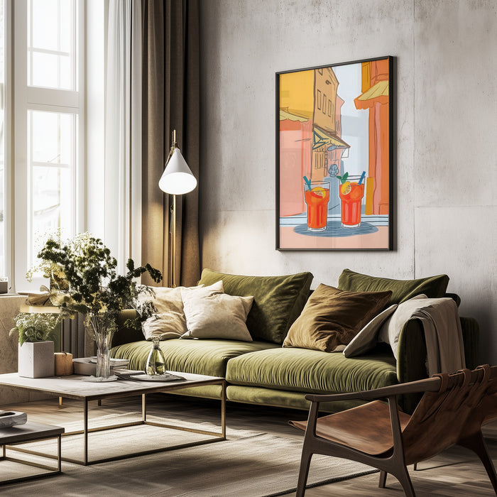 Two Aperols Please! - Uma Gokhale Framed Art | Home or Office Art