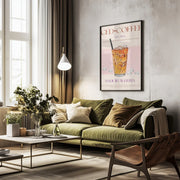 Refreshing Glass of Iced Coffee - Nazma Khokhar Framed Art | Home or Office Art