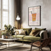 Refreshing Glass of Iced Coffee - Nazma Khokhar Framed Art | Home or Office Art