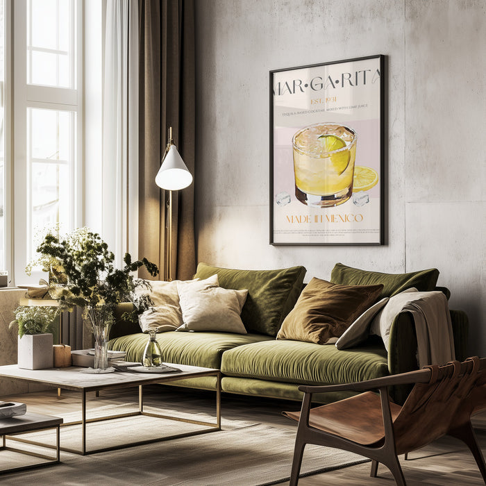 Margarita Print Cocktail - Nazma Khokhar Framed Art | Home or Office Art