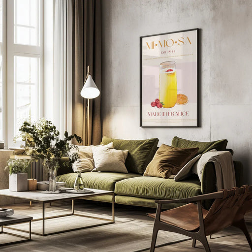 French Sunrise Sip - Nazma Khokhar Framed Art | Home or Office Art