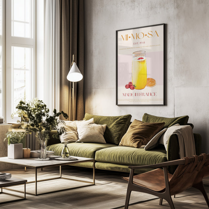 French Sunrise Sip - Nazma Khokhar Framed Art | Home or Office Art