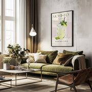 Mojito Print Cocktail - Nazma Khokhar Framed Art | Home or Office Art