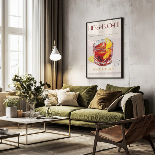 Negroni Delight - Nazma Khokhar Framed Art | Home or Office Art