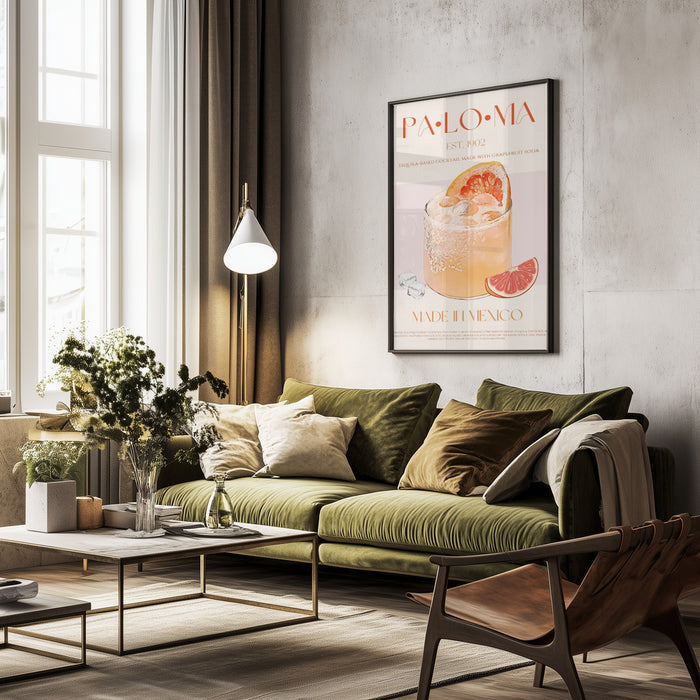 Tequila Sunrise Sip - Nazma Khokhar Framed Art | Home or Office Art