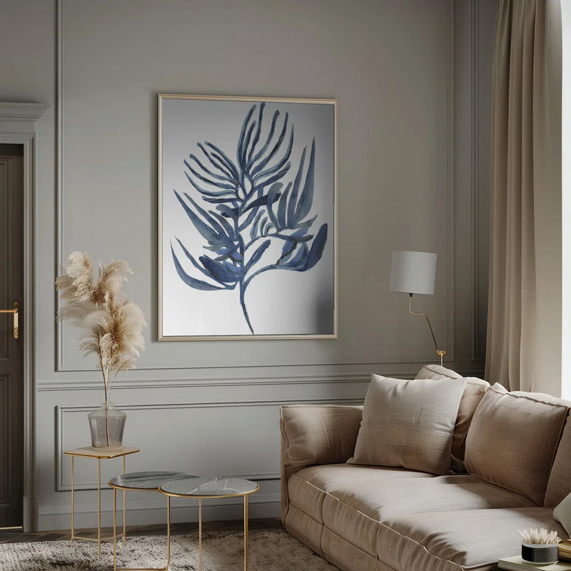 Blue Aquatic Plant Poster 1 - cartissi Framed Art | Home or Office Art