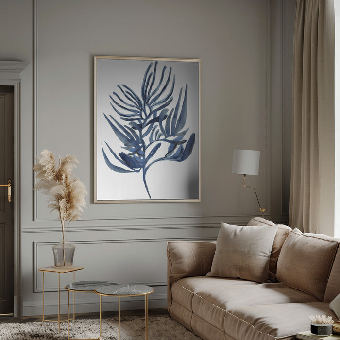 Blue Aquatic Plant Poster 1 - cartissi Framed Art | Home or Office Art