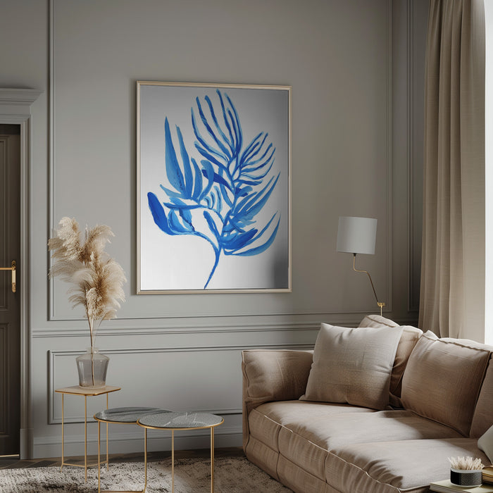 Blue Aquatic Plant Poster 6 - cartissi Framed Art | Home or Office Art
