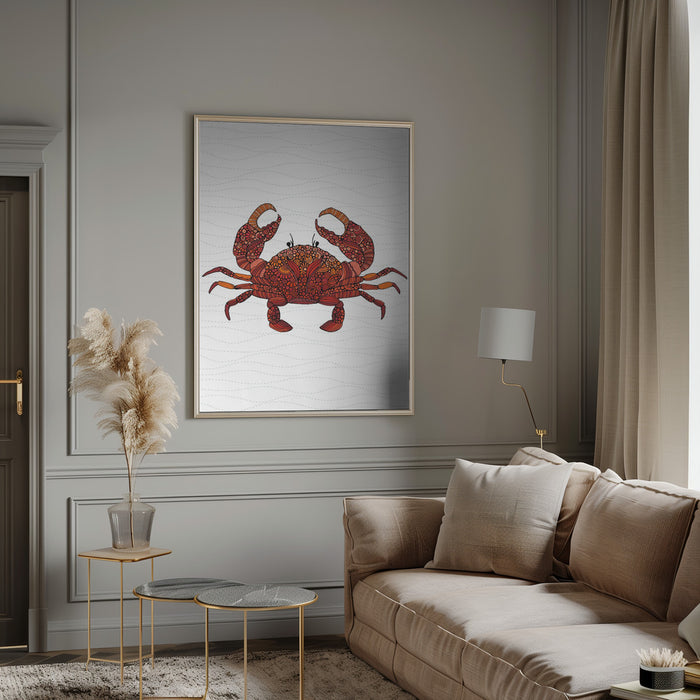 Peter the Crab - Valentina Harper Framed Art | Home or Office Art