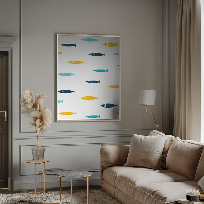 Colorful Sardines - Elizabeth C Framed Art | Home or Office Art