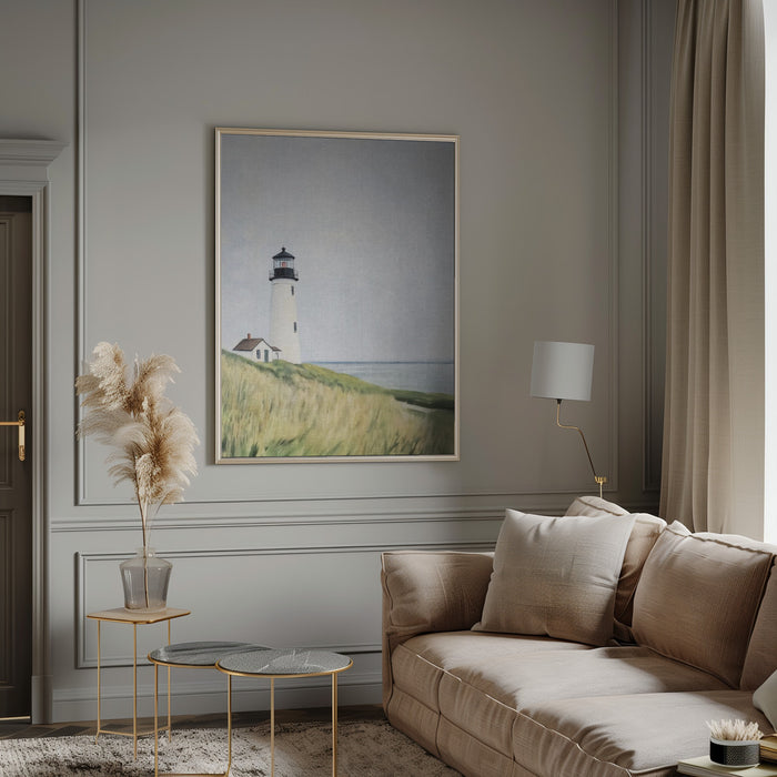 Solitary Lighthouse by the Sea - Melloi Art Prints Framed Art | Home or Office Art