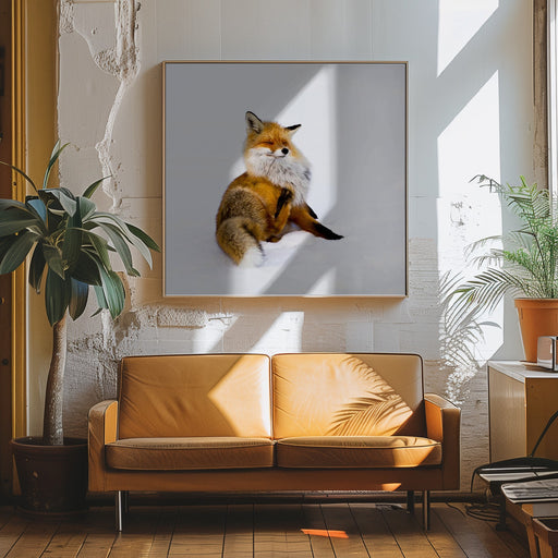 Winterfox by Pia Lindström Square Canvas Print Art for Modern Home Decor. Decorate your office or living room with canvas artwork