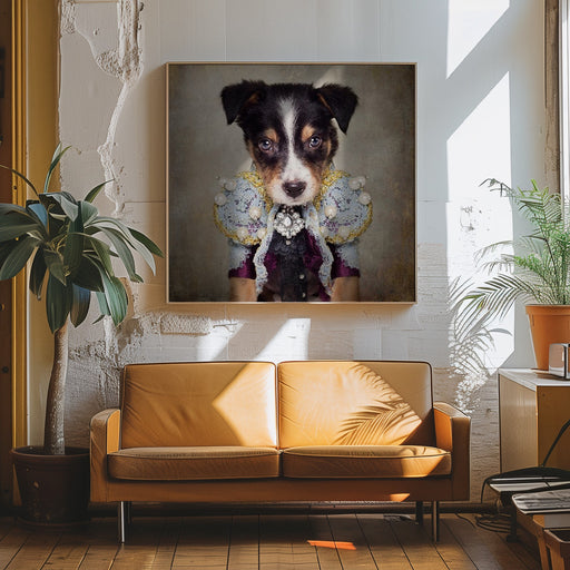 Shelter Pets Project - Loki Square Canvas Art  Tammy Swarek 