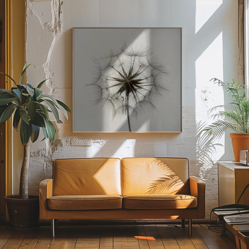 Tragopogon Square Canvas Art  Lotte Grønkjær 