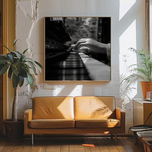 More music please by Marco Antonio Cobo Square Canvas Print Art for Modern Home Decor. Decorate your office or living room with canvas artwork