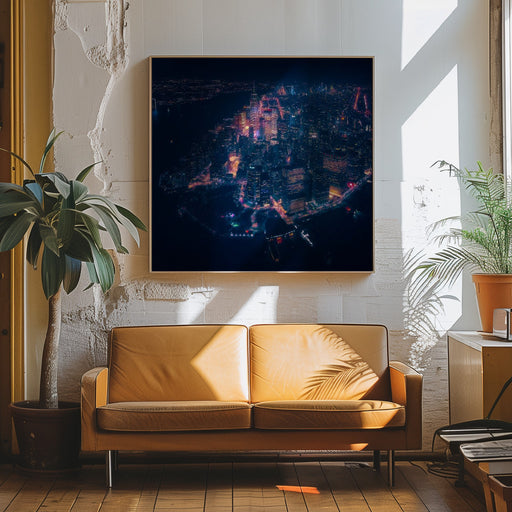 Lower Manhattan by Javier de la Torre Square Canvas Print Art for Modern Home Decor. Decorate your office or living room with canvas artwork