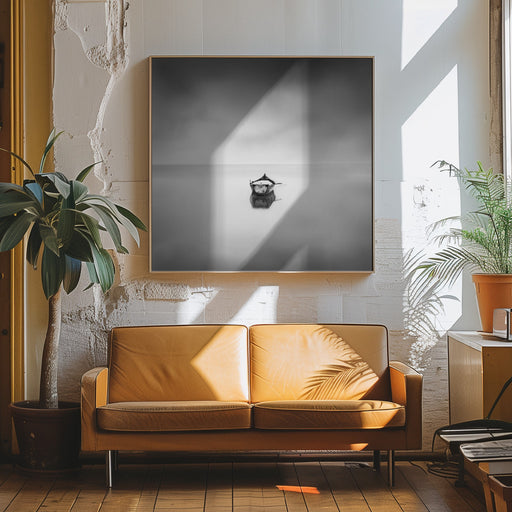 Lonely boat by George Digalakis Square Canvas Print Art for Modern Home Decor. Decorate your office or living room with canvas artwork
