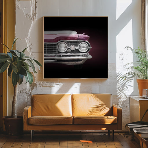 US classic car 1959 Super 88 by Beate Gube Square Canvas Print Art for Modern Home Decor. Decorate your office or living room with canvas artwork