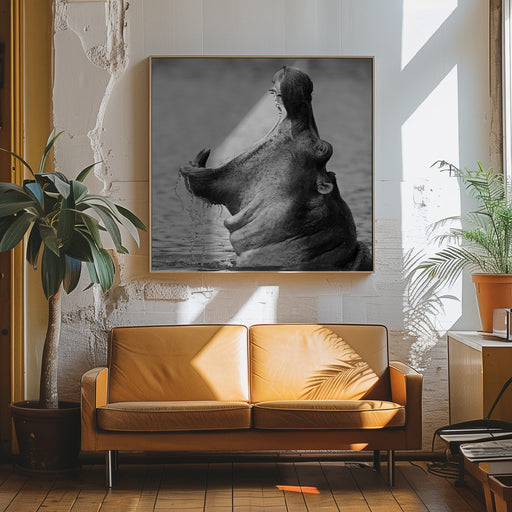 The Mouth by Marco Pozzi Square Canvas Print Art for Modern Home Decor. Decorate your office or living room with canvas artwork