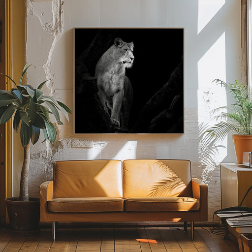 Lioness Square Canvas Art  Christian Meermann 