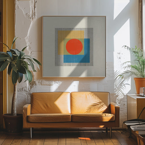 Midcentury Modern Object No3. by THE MIUUS STUDIO Square Canvas Print Art for Modern Home Decor. Decorate your office or living room with canvas artwork