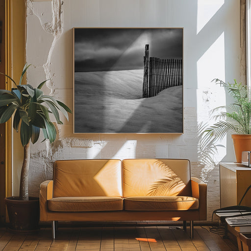 Fence by Elisabeth van Helden Square Canvas Print Art for Modern Home Decor. Decorate your office or living room with canvas artwork
