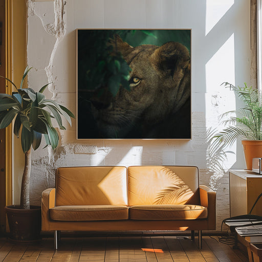 Eye Contact Square Canvas Art  Ahmed Sobhi 