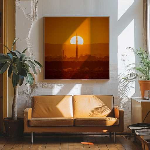 SunRise for a new morning by Barak Shacked Square Canvas Print Art for Modern Home Decor. Decorate your office or living room with canvas artwork
