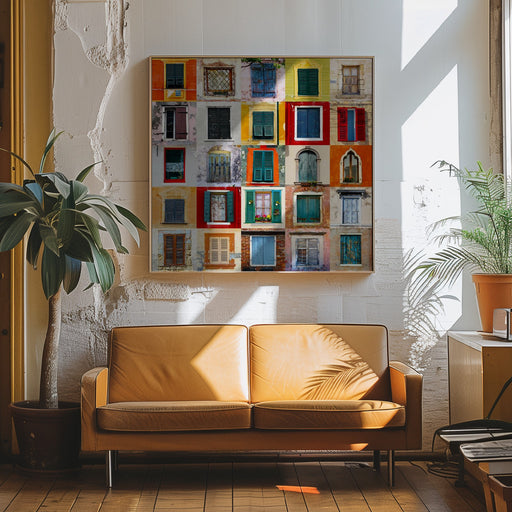 Twenty Five Windows by Igor Shrayer Square Canvas Print Art for Modern Home Decor. Decorate your office or living room with canvas artwork